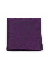 Suit Hanky in Berry with Paisley Design