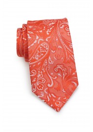 Tiger Lilly Orange Paisley Tie