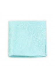 Paisley Design Hanky in Robins Egg Blue