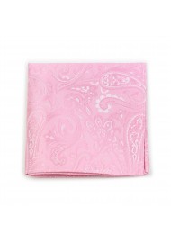 Carnation Suit Pocket Square with Paislies