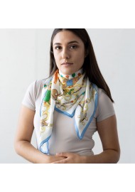 Women's Designer Silk Scarf Styled