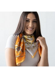 Women's Silk Designer Scarf Styled