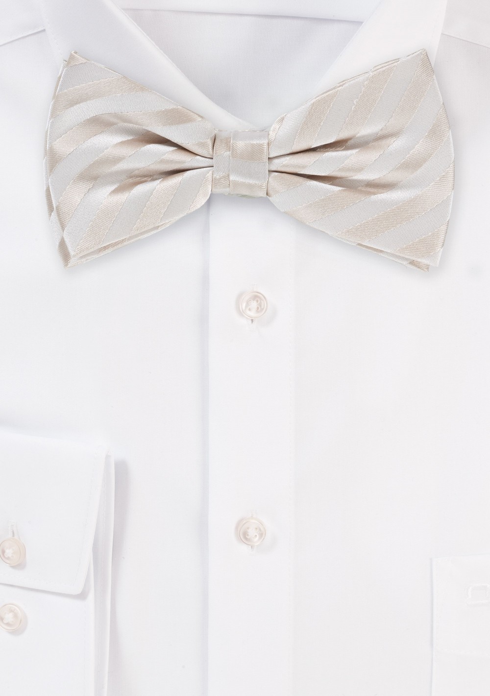 Formal Ivory Bow Tie in Pre Tied Style