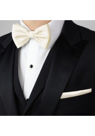 Champagne Color Bow Tie for Men Styled