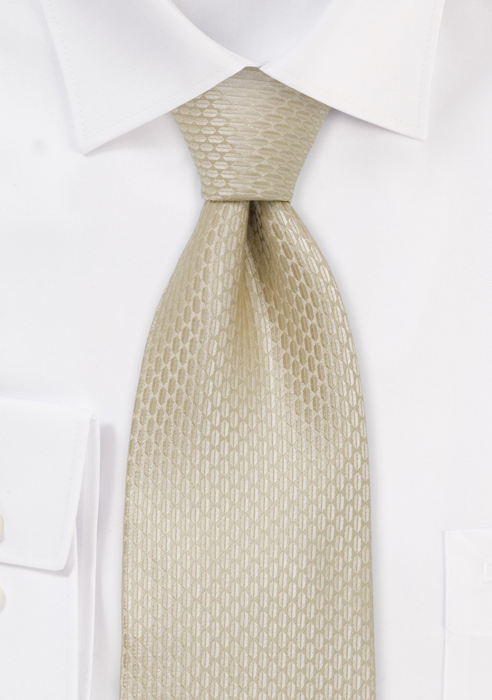 Wedding silk ties - Champagne colored wedding necktie