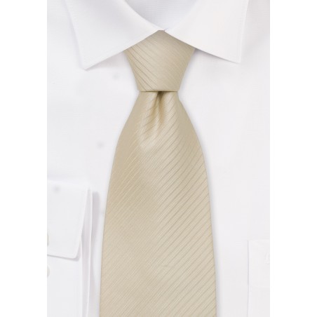 Light tan silk tie - Cream/tan colored necktie