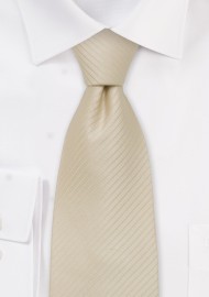 Extra long ties - Cream/tan colored XL-Necktie