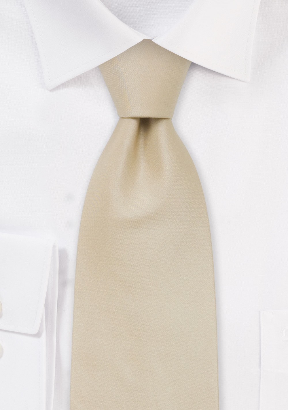 Solid color ties -  Handmade silk tie in solid cream color