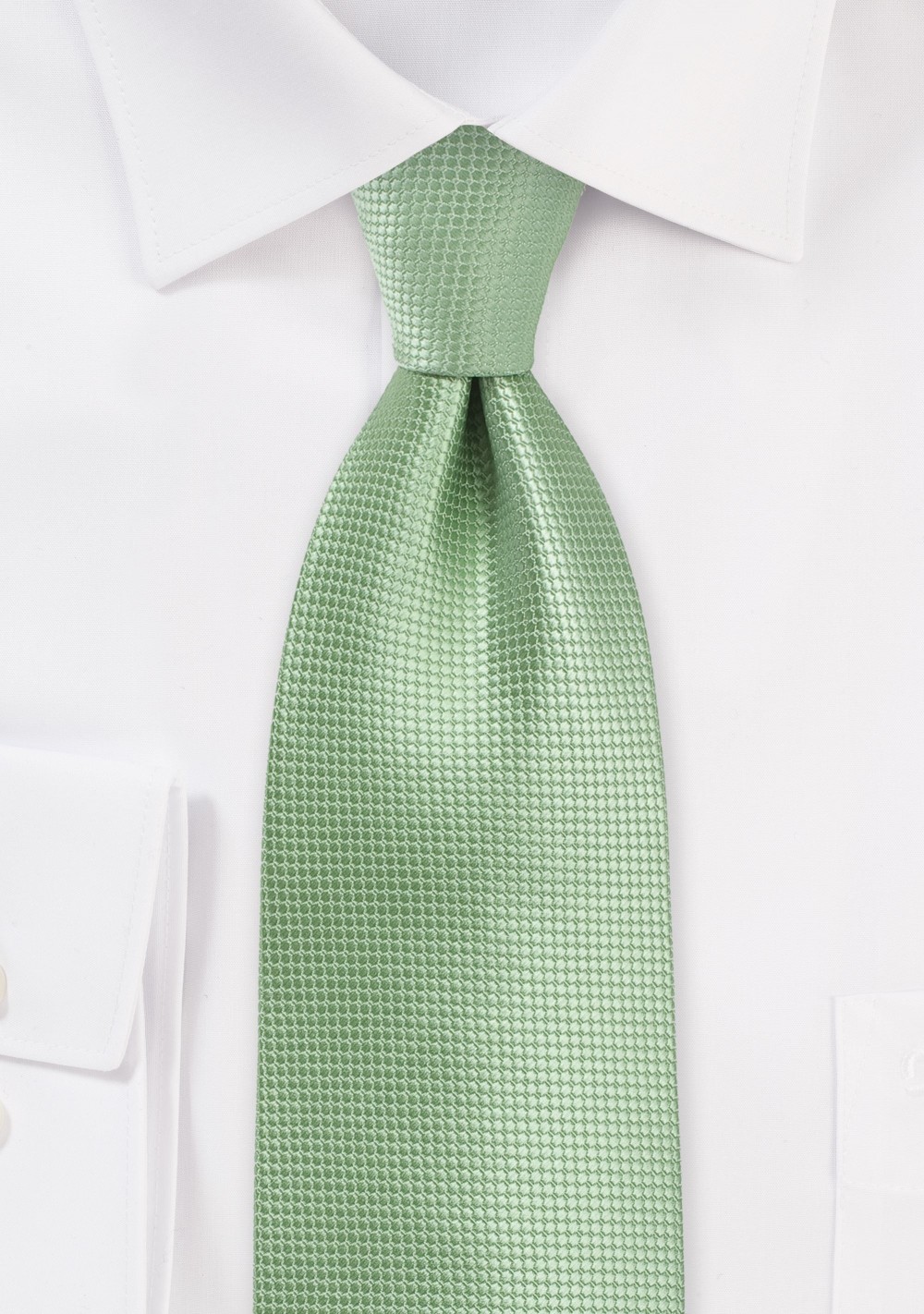 Solid Textured Tie in Laurel Green