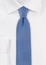 Sky Blue Knitted Skinny Tie