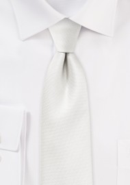 Ivory Skinny Tie with Matte Texture