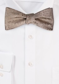 Self Ties Floral Bow Tie in Bronze Champagne