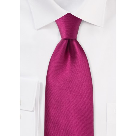 Solid XL Silk Tie in Hot Pink