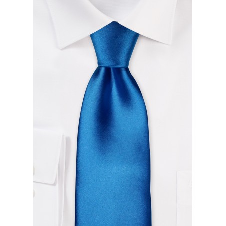 Solid Bright Blue Necktie