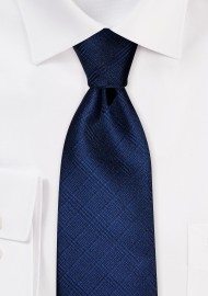 Trendy Check Tie in Patriot Blue