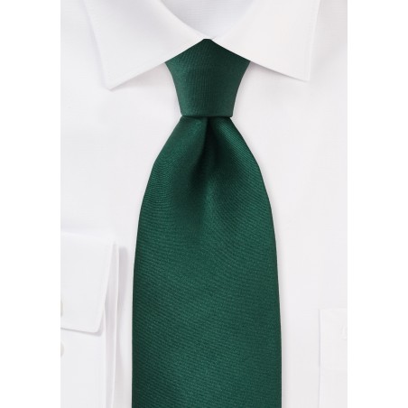 Solid Bright Hunter Green Silk Tie