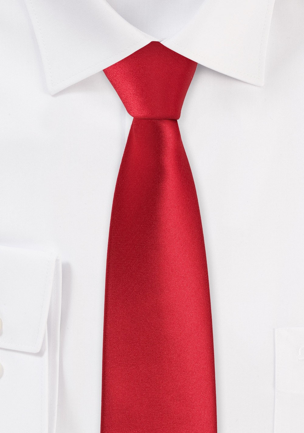 Bright Red Skinny Tie