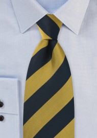 Traditional British Regimental Tie in Navy and Gold