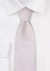 Silver Gray Cotton Skinny Tie