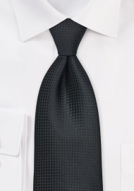 Festive Black Silk Tie