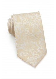 Woven Paisley Tie in Champagne