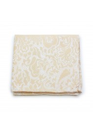 Woven PaisleyHanky in Champagne