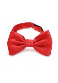 Solid Bright Red Mens Bow Tie
