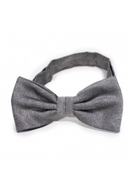 Woodgrain Texture Bow Tie in Graphite Gray
