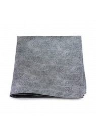 Woodgrain Texture Pocket Square in Graphite Gray