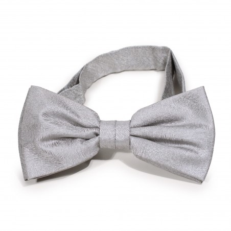 Woodgrain Texture Bow Tie in Sterling Silver
