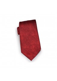 Woodgrain Texture Necktie in Apple Red