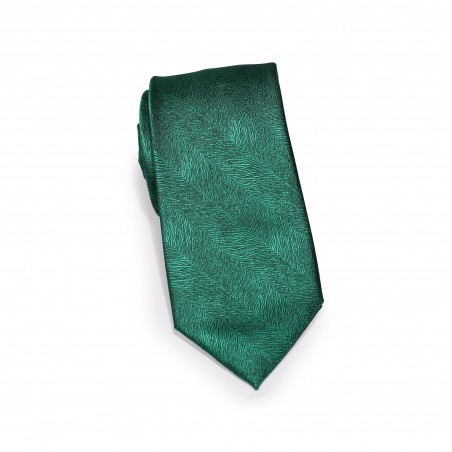 Woodgrain Texture Necktie in Juniper Green