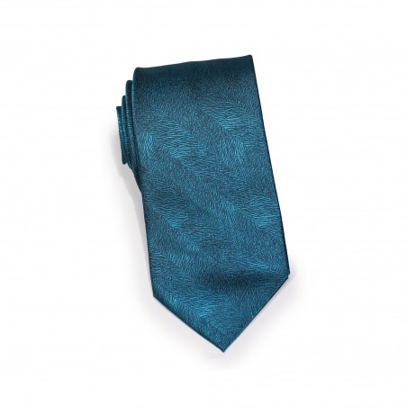 Woodgrain Texture Necktie in Gem Blue