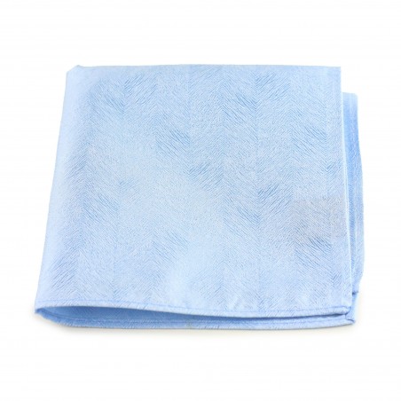 Woodgrain Texture Pocket Square in Ice Blue