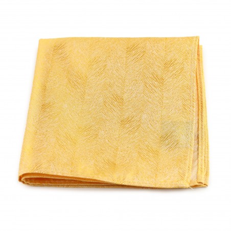 Woodgrain Texture Pocket Square in Sunflower Yellow