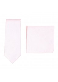 Woodgrain Texture Necktie Set in Blush Pink