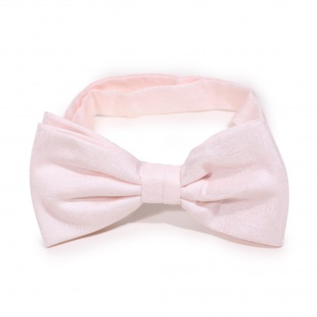 Woodgrain Texture Bow Tie in Blush Pink
