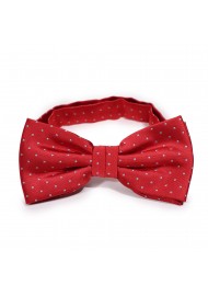 Micro Polka Dot Bow Tie in Cherry Red