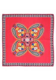 Bright Red Persian Paisley Scarf