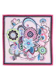 Pink, Aqua, and Lime Floral Scarf