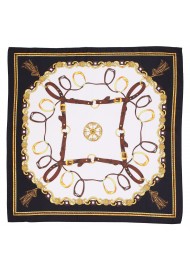 Designer Scarf with Bridle and Stirrup Print