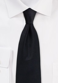 Solid black XL necktie