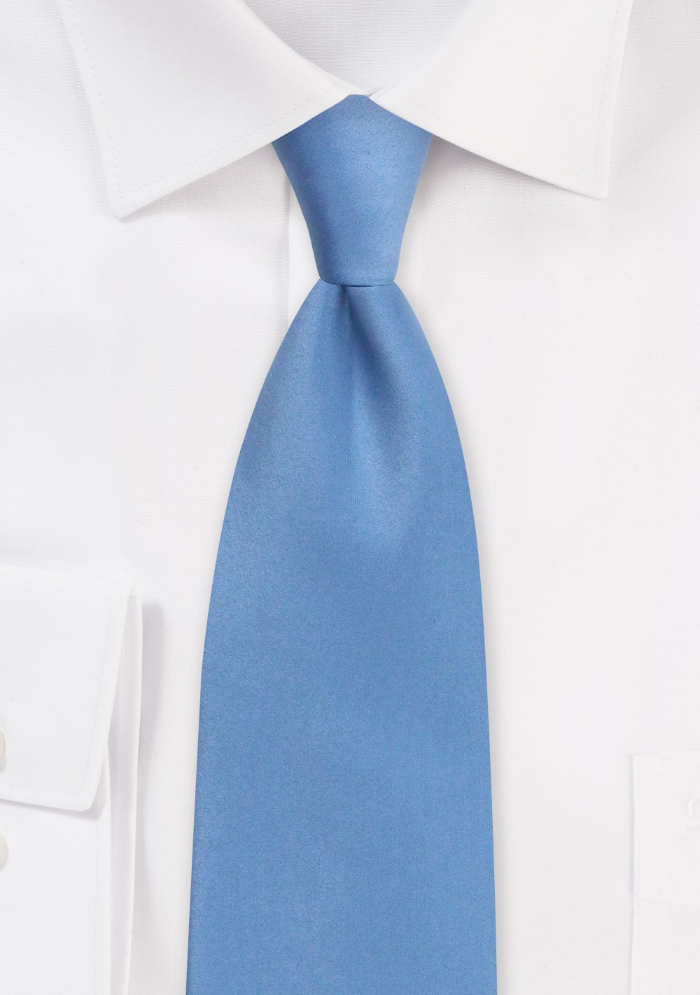 Satin Tie in Steel Blue