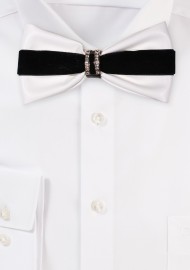 Royal Designer Bow Tie in Black and White