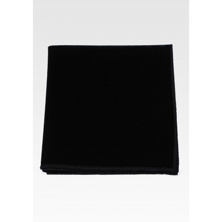 Sold Black Velvet Pocket Square