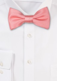Satin Kids Bow Tie in Bellini Pink