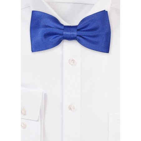 Shiny Bow Tie in Morning Glory Blue