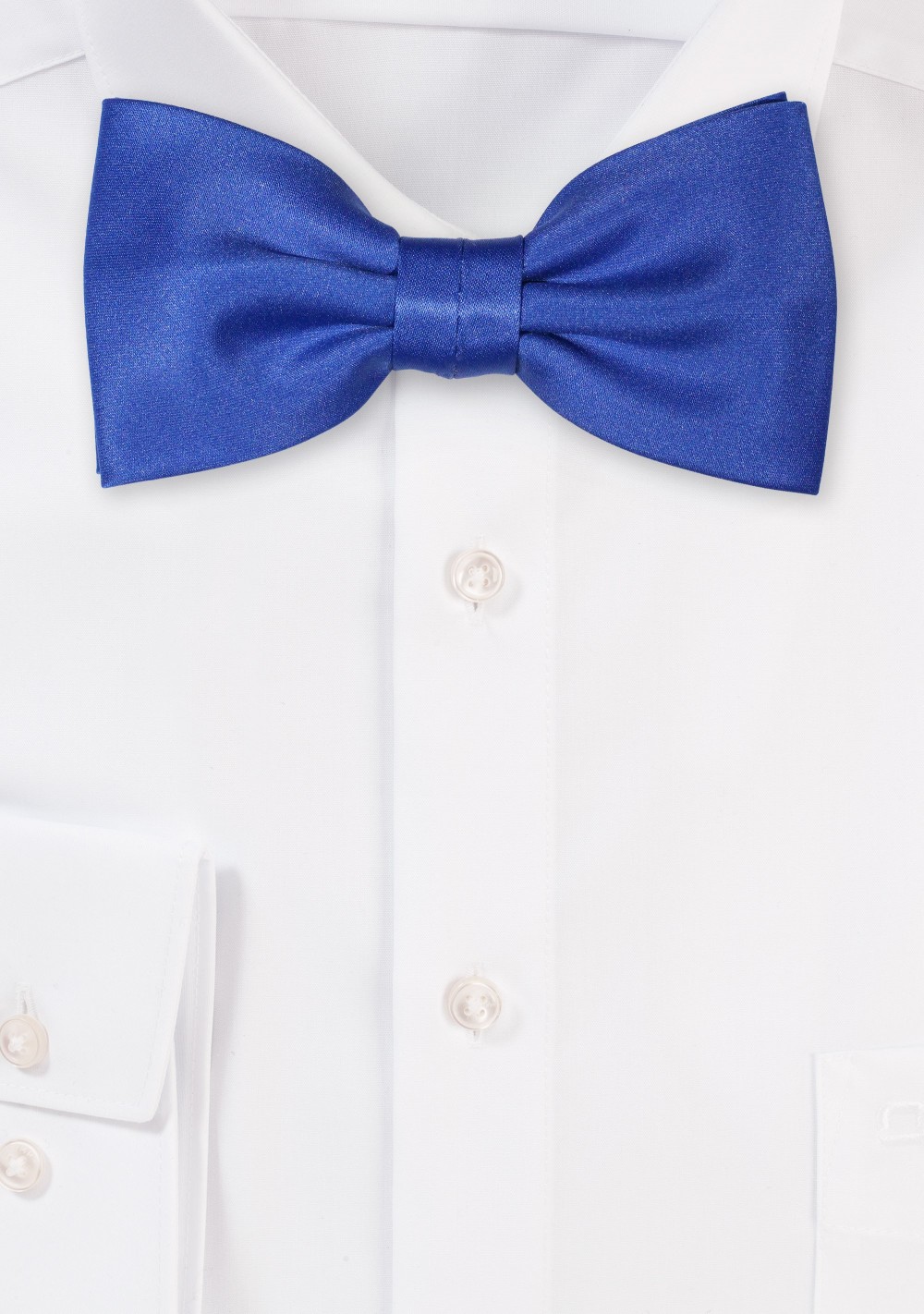 Shiny Bow Tie in Morning Glory Blue