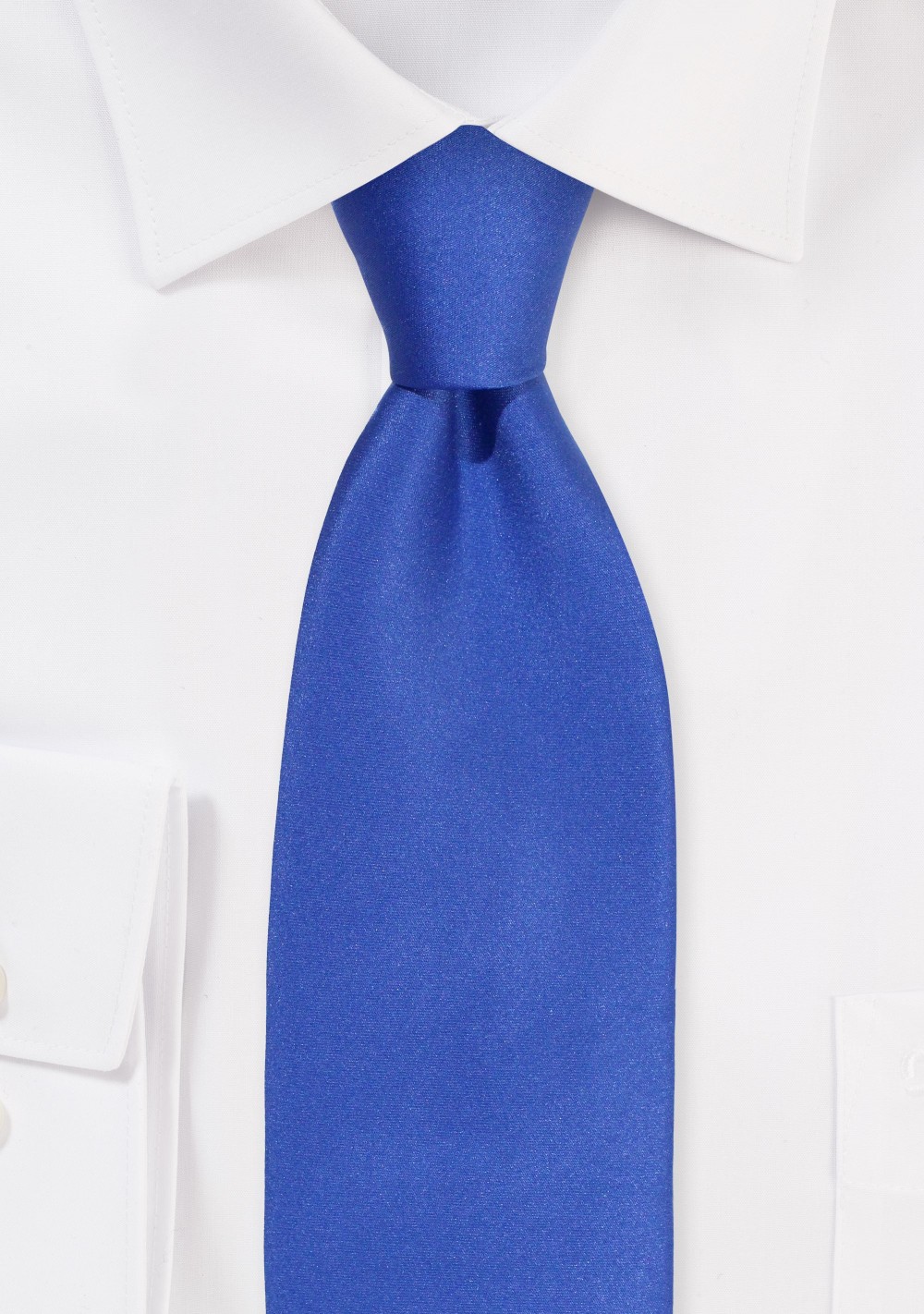 Extra Long Satin Tie in Morning Glory Blue