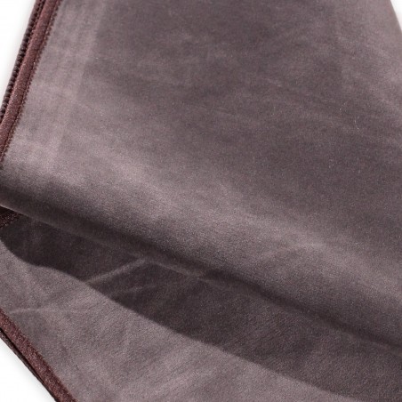 Charcoal Gray Velvet Pocket Square Texture Detail